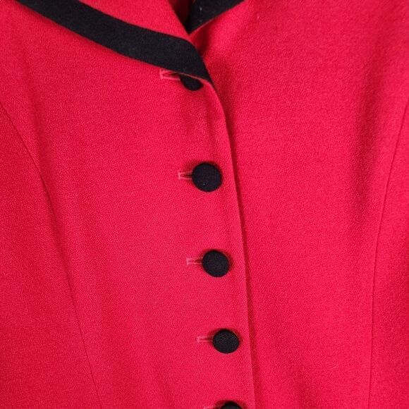 Pendleton Vintage Wool Red 1990s Blazer Jacket - Picture 4 of 13